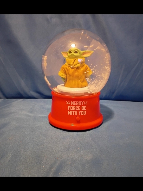 Gemmy Other - Star Wars "Merry Force Be With You" Grogu Musical Waterless Snow Globe By Gemmy